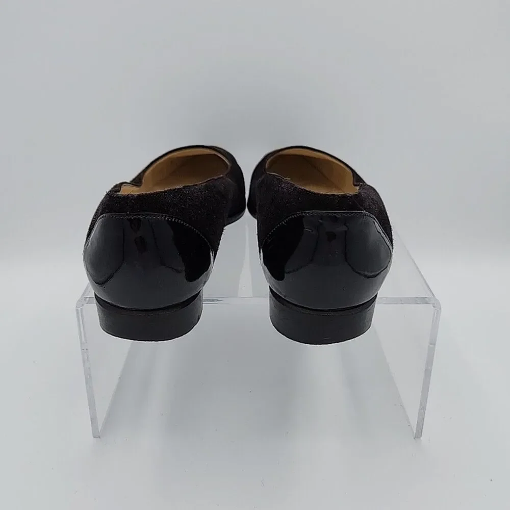 BALLY Black VINTAGE Block Heel Loafers Slip on Dress Shoes Women's 5.5 E
